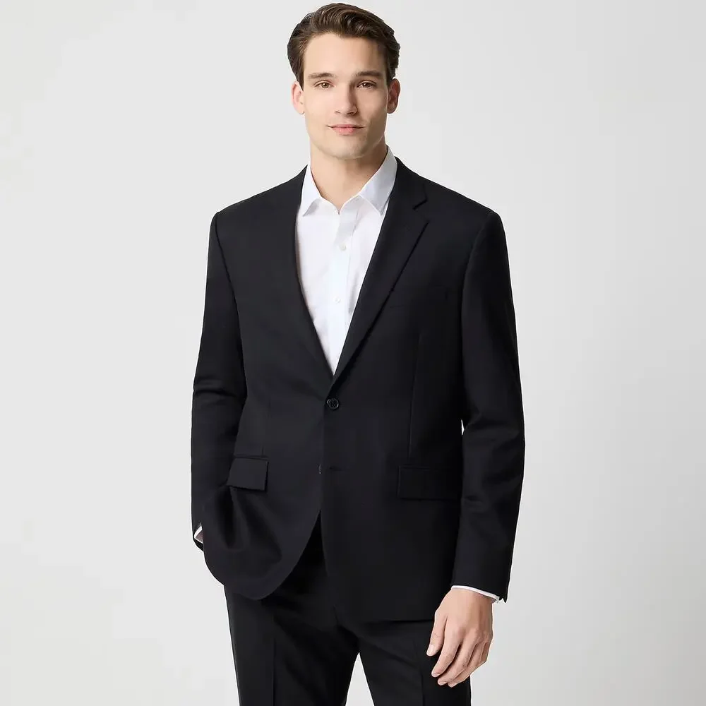 NWT J Crew Factory Classic-fit Thompson Worsted Wool Suit Jacket Black Size 36/S